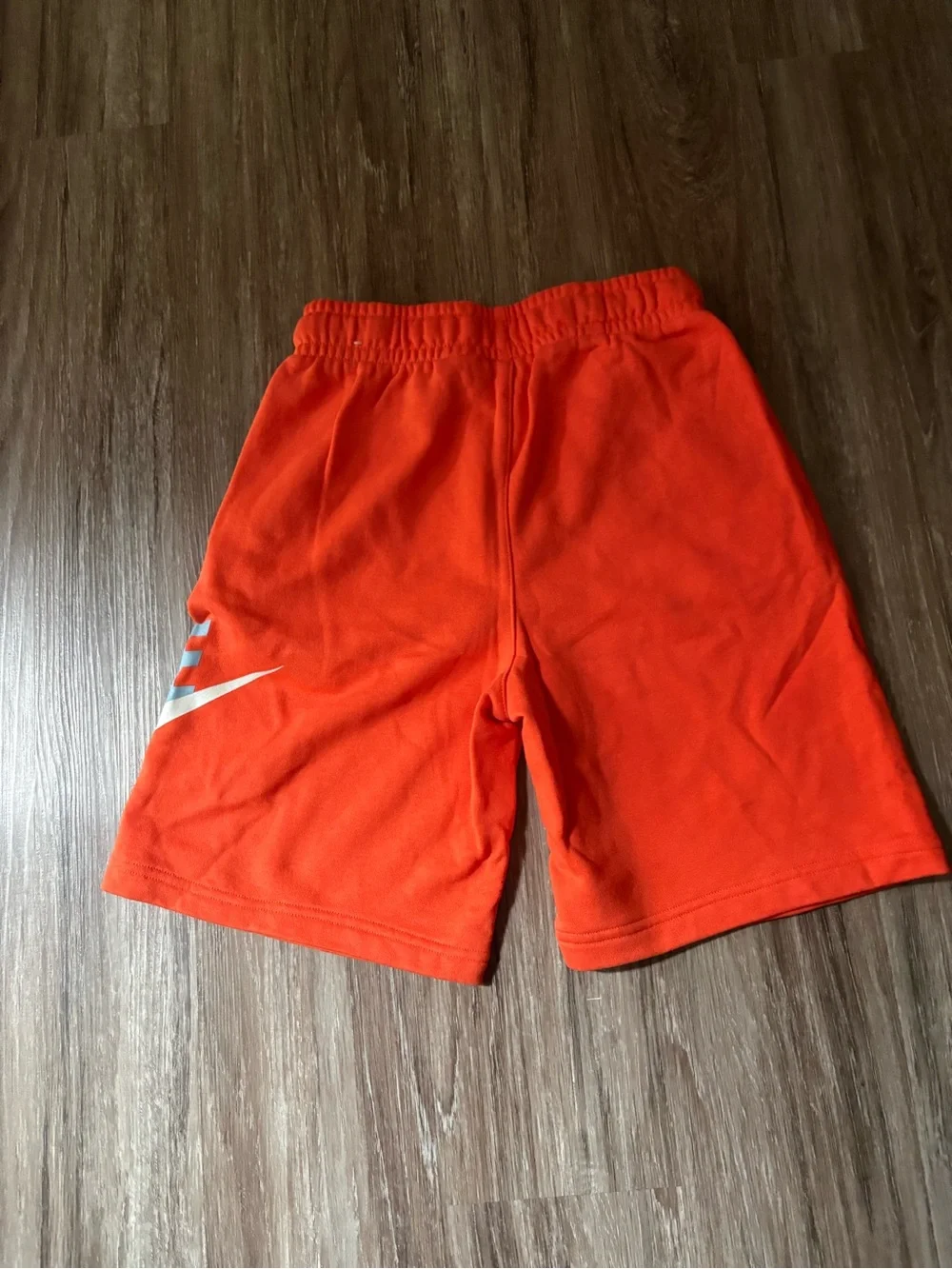 Nike Bright Orange Logo Kids Fleece Shorts